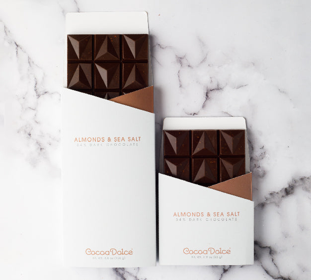 54% Dark Sea Salt Almonds Half Bar